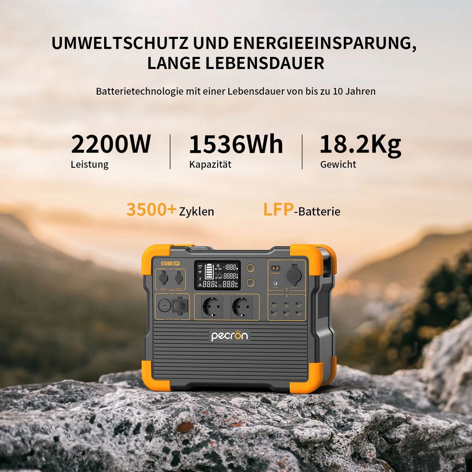 Pecron E1500LFP – Kraft, kontroll og fleksibilitet i én bærbar løsning - PECRON.NO